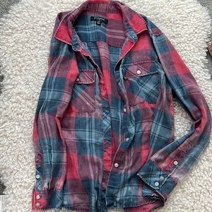 Distressed button up